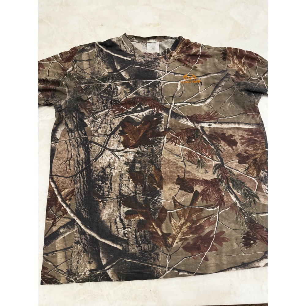 Realtree AP Camo Short Sleeve T-Shirt Mens XL TS1135 Hunting Woodland Tee